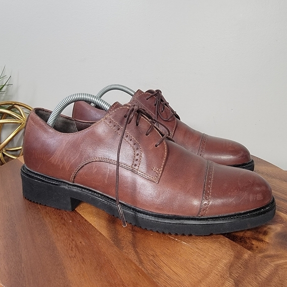Rockport Men's Brown Leather Dress Shoes Size 9 - Picture 3 of 17